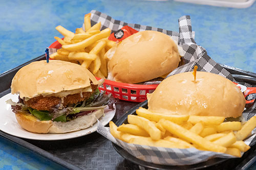 Burgers from the Sunset Superbowl bar and bistro